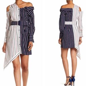 RARE Alpha&Omega Cold shoulder asymmetrical 'Оrigami' dress